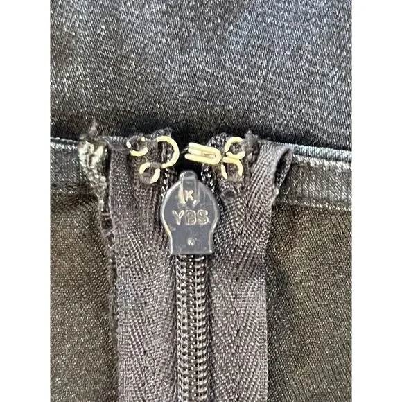 Liz Claiborne Blue Jean Dress Size 4 Short Sleeve Fit And Flare Dress V Neck Tie - Picture 7 of 10